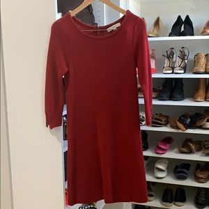 Loft Red knit dress